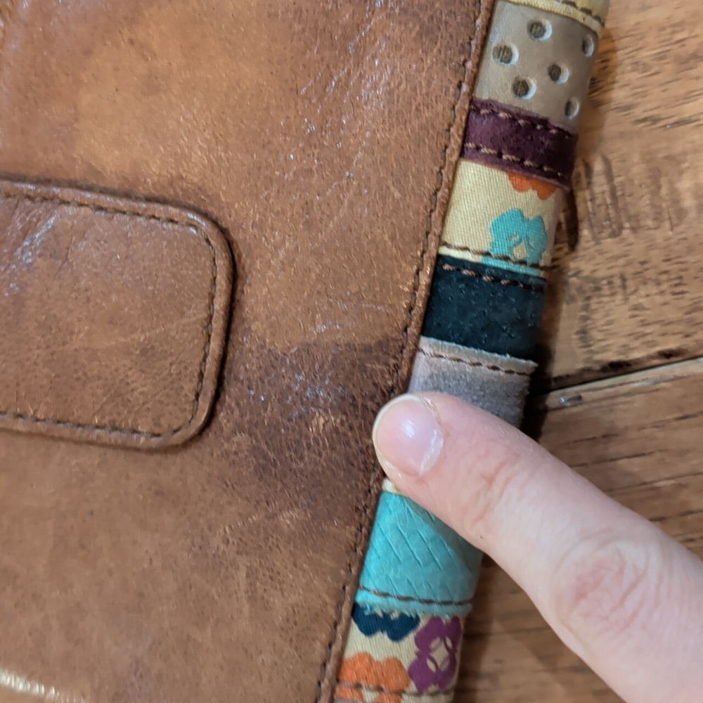 Fossil Emory Patchwork Multicolor Women's Brown A… - image 3